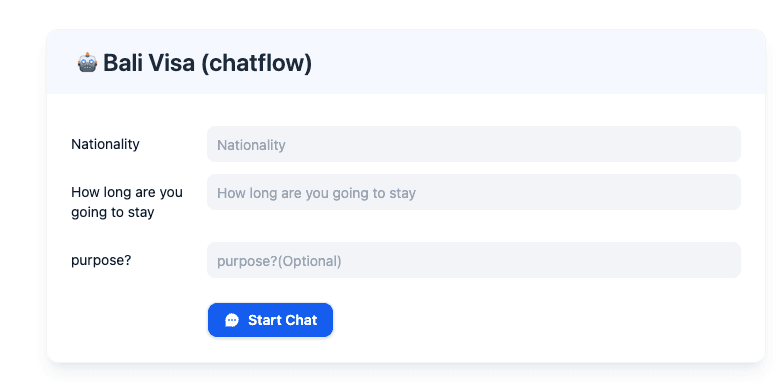 Bali Visa Chatbot